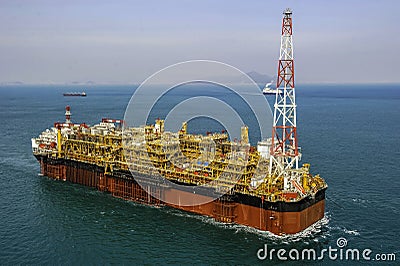 Oil & Gas offshore FPSO Oil Rig Stock Photo