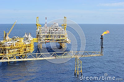 Oil and gas offshore platform Stock Photo
