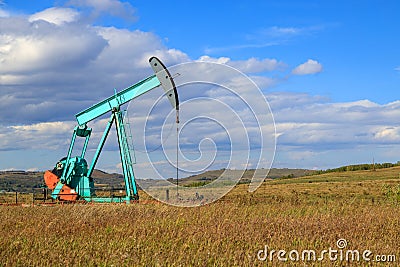 Oil Gas Petroleum Industry Pumpjack Alberta Canada Stock Photo
