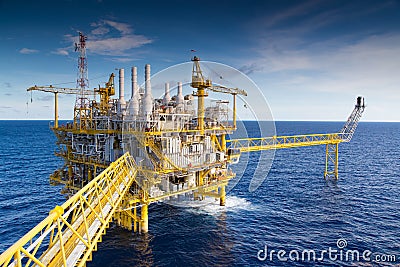 Oil and Gas processing platform. Editorial Stock Photo