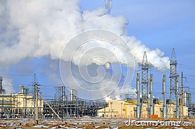 The oil and gas refinary plant Stock Photo