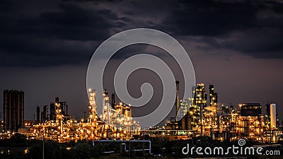 Oil and gas refinery plant Editorial Stock Photo