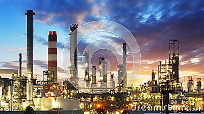 Oil and gas refinery, Power Industry Stock Photo