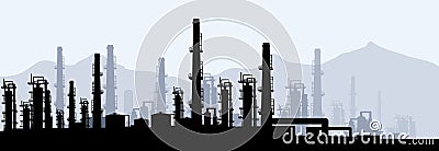 Oil & Gas Refinery-vector Vector Illustration