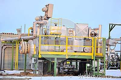 The oil, gas and water separator Stock Photo