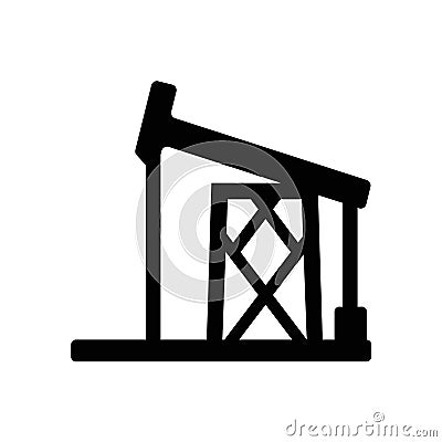 Oil icon vector isolated on white background, Oil sign , dark pictogram Vector Illustration