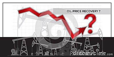 Oil industry crisis recovery concept Stock Photo