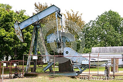 Oil industry little equipment installation Stock Photo