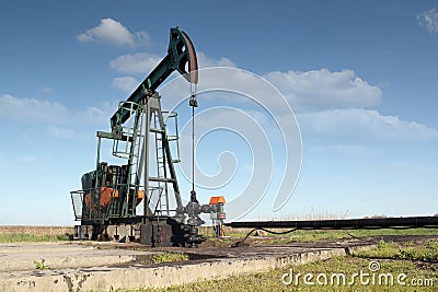 Oil industry pumpjack Stock Photo