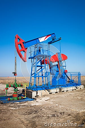 Oil industry pumpjack Stock Photo