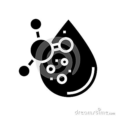 oil keratin drop glyph icon vector illustration Vector Illustration