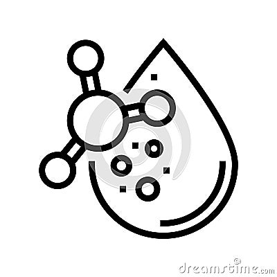 oil keratin drop line icon vector illustration Vector Illustration