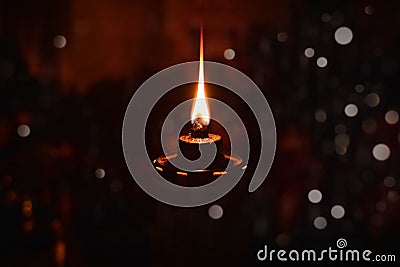 Oil lamp for Selamat Hari Raya Stock Photo