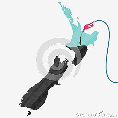 Oil of New Zealand Vector Illustration