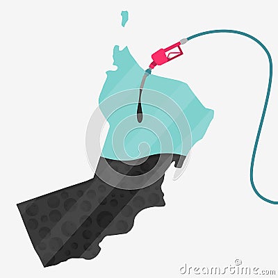 Oil of Oman Vector Illustration