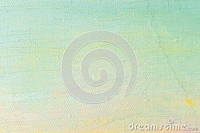 Oil paint background, bright ultramarine blue yellow pink, turquoise, large brush strokes painting detailed textured pastel canvas Stock Photo