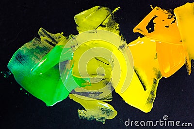 Oil paint color palette Stock Photo