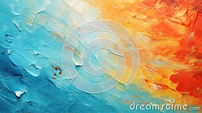 Oil paint with mixed colors abstract painting banner background Stock Photo