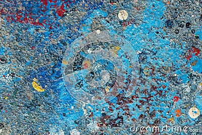 Oil paint splash on floor Stock Photo