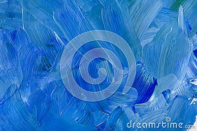 Oil paint texture, abstract blue background Stock Photo