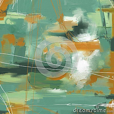 Oil painting abstract style artwork on canvas Stock Photo