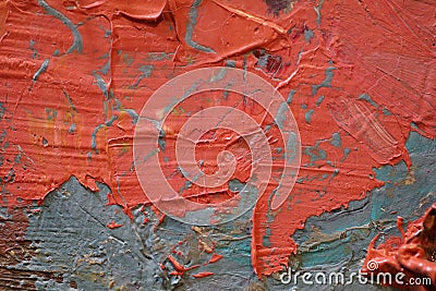 Oil Painting close up texture with brush strokes Stock Photo