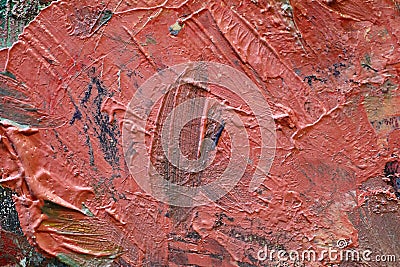 Oil Painting close up texture with brush strokes Stock Photo