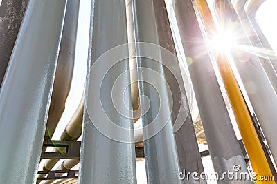 Oil pipe in the outdoor Stock Photo