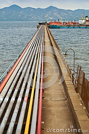 Oil pipeline Stock Photo