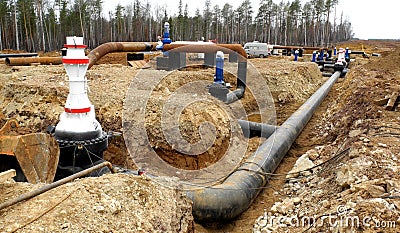 Oil pipeline Stock Photo