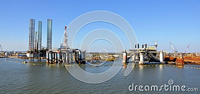 Oil Platform Stock Photo