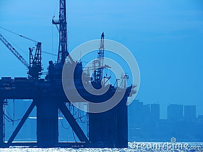 Oil Platform Stock Photo