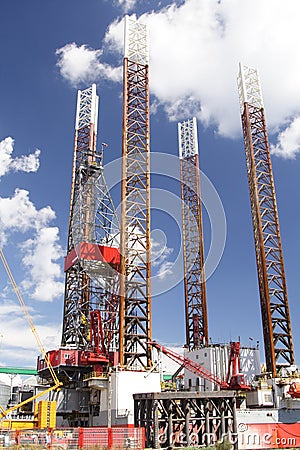 Oil platform offshore Stock Photo