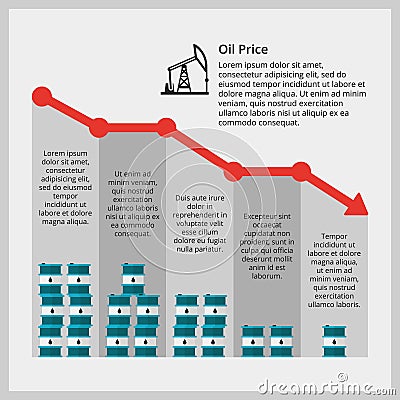 Oil price, petrolium crisis Vector Illustration