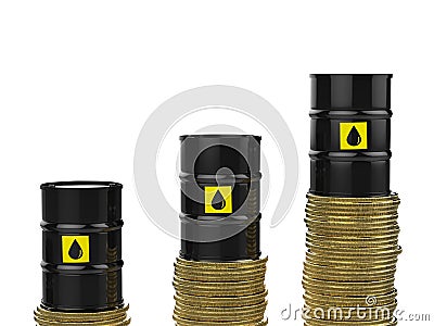Oil price rising concept Stock Photo