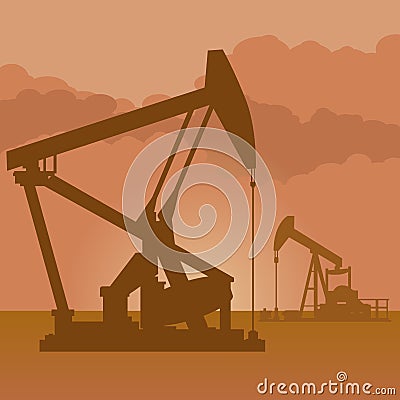 Oil producing pumps Stock Photo