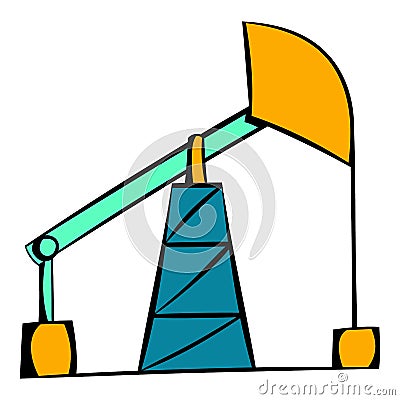 Oil pump icon, icon cartoon Vector Illustration