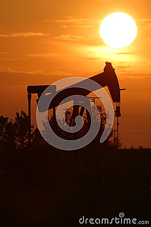 Oil pump jack Stock Photo