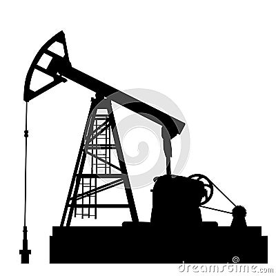 Oil pump jack. Vector Illustration