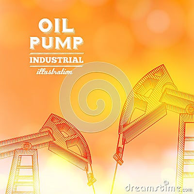 Oil pump. Vector Illustration