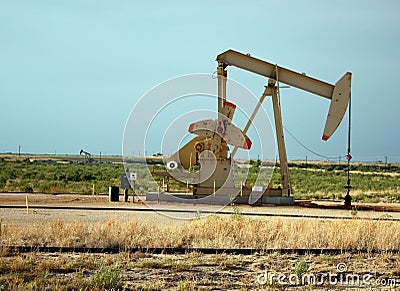 Oil pumpjack Stock Photo