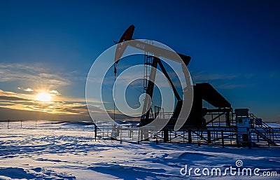 Oil Pumpjack Stock Photo