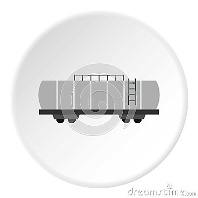 Oil railway tank icon circle Vector Illustration