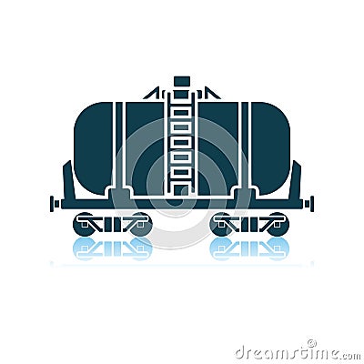 Oil Railway Tank Icon Vector Illustration