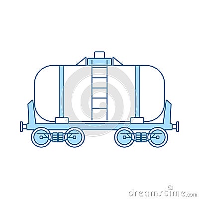 Oil Railway Tank Icon Vector Illustration