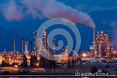 Oil refinery Stock Photo