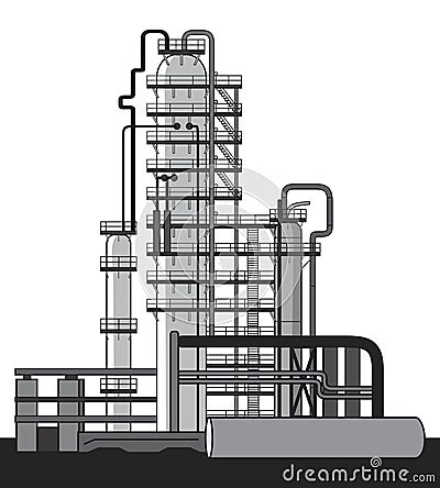 Oil refinery Vector Illustration