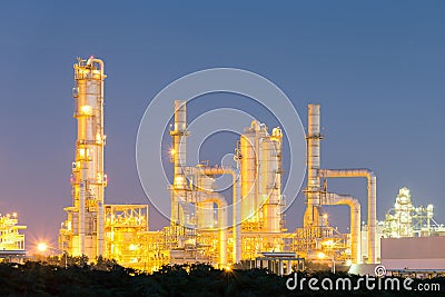 Oil refinery factory Stock Photo