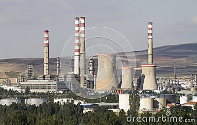 Oil refinery Stock Photo