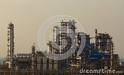 Oil refinery petrochemical industry plant Stock Photo